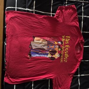 The Beatles Red Short Sleeve Tee Casual Graphic